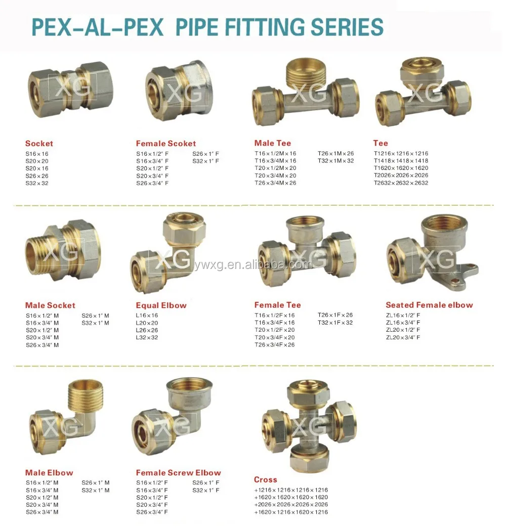 Ppr pe pex pvc gas pipes and fittings male female brass