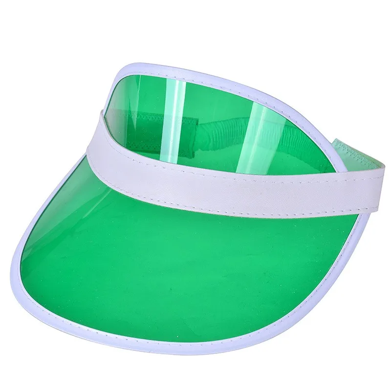 Sun Visor Sun Hat Party Hat Transparent Plastic Cap Transparent Pvc Sun