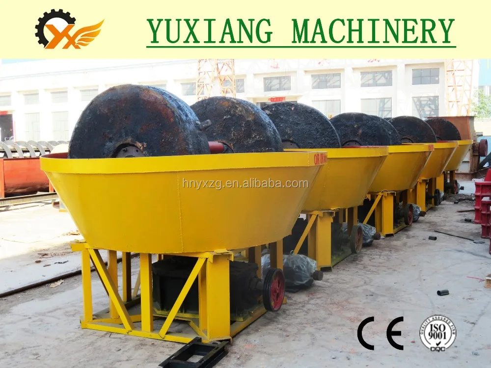 Persistance working sharp design china 1200 wet pan mill for gold