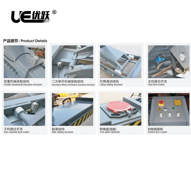 UE-87 Car lifts inground hydraulic alignment scissor car lift auto lift vehicle lift