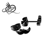 316L Stainless Steel Black Mustache Stud Earrings
