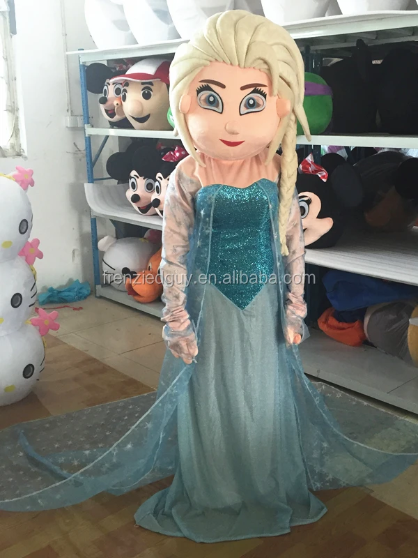 Cartoon Adul Cosplay Frozen Elsa Mascot Costume Fgc-0017 - Buy Elsa ...