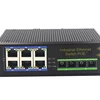 OEM Network for NVR IP camera Din rail wall mounted 10/100Base 6 port 8 port unmanaged industrial ethernet poe switch