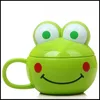 Creative Children Girl Lady Mug Cup Cute Frog Plastic Cup Water Milk Coffee Cup for kids factory