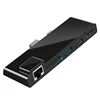 USB Hub 6 in 1 Aluminum Multiport Adapter With card reader and network links port and 2 USB 3.0 ports for Microsoft surface