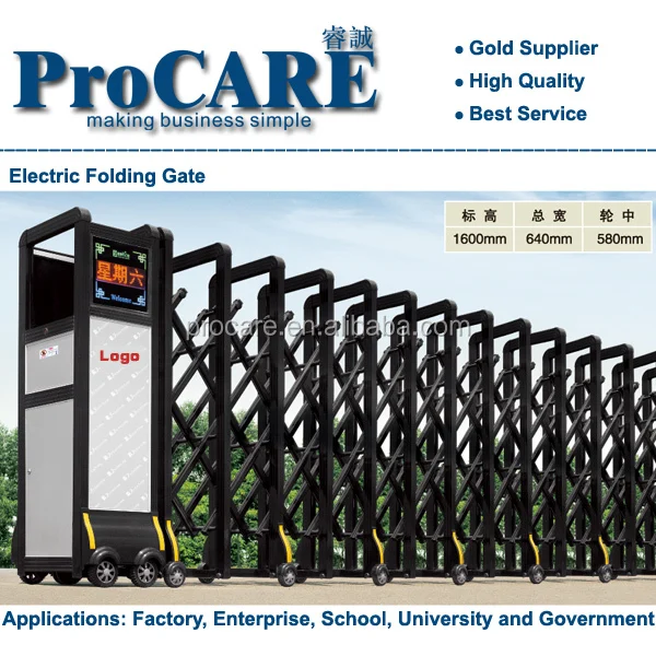 Foshan Manufacture Aluminum Collapsible Gate Barrier Gate Design Buy