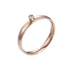15104 xuping Synthetic CZ Rose gold color fashion Bezel setting Single Stone Ring