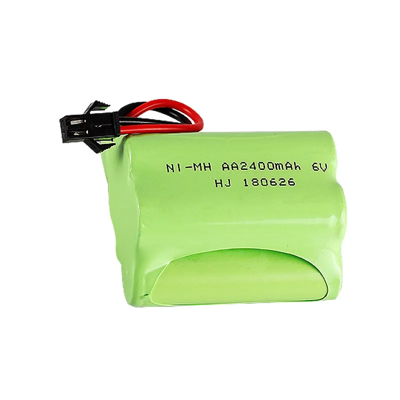 Batteria NiMH 6V 2400mAh Con Connettore Hitec Per Elicotteri E Aeromodelli RC