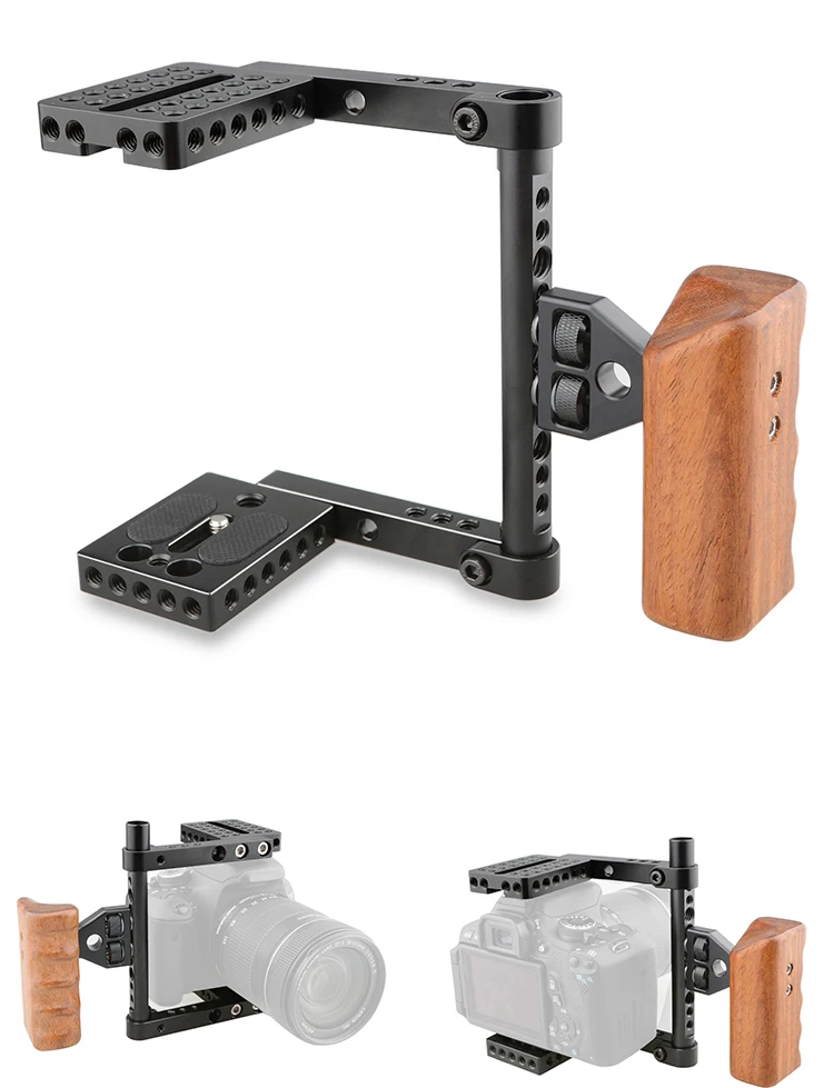 Camvate Qr Wooden Camera Half Cage For Small Dslr Camera Buy Small