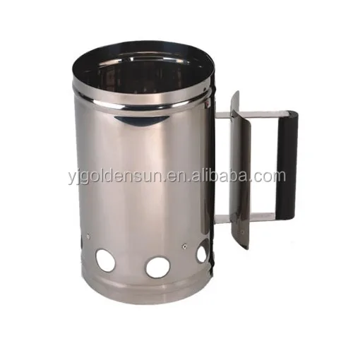 High Quality Stainless Steel Professional Bbq Chimney Charcoal Lighter Basket/fire Starter For