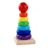 wholesale wooden making equipment mother garden children logical rainbow tower educational toys