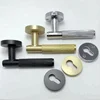 Top quality knurling design Solid Brass Chrome plated door lever handle with rose/rosette