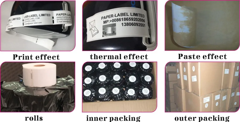5 Roll RINKLEE Continuous Labels Compatible with Brother DK-22205 P-Touch QL-500