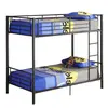 Surplus stainless frame two level bed steel double decker bed with guardrail for army