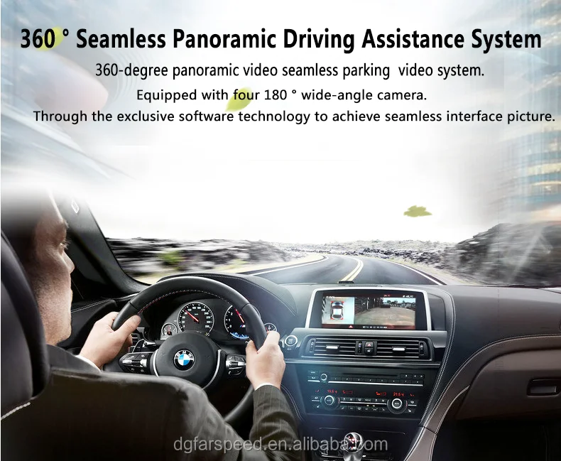 360 View Car Camera System Security Fhd 1080p Video Black Box Hidden