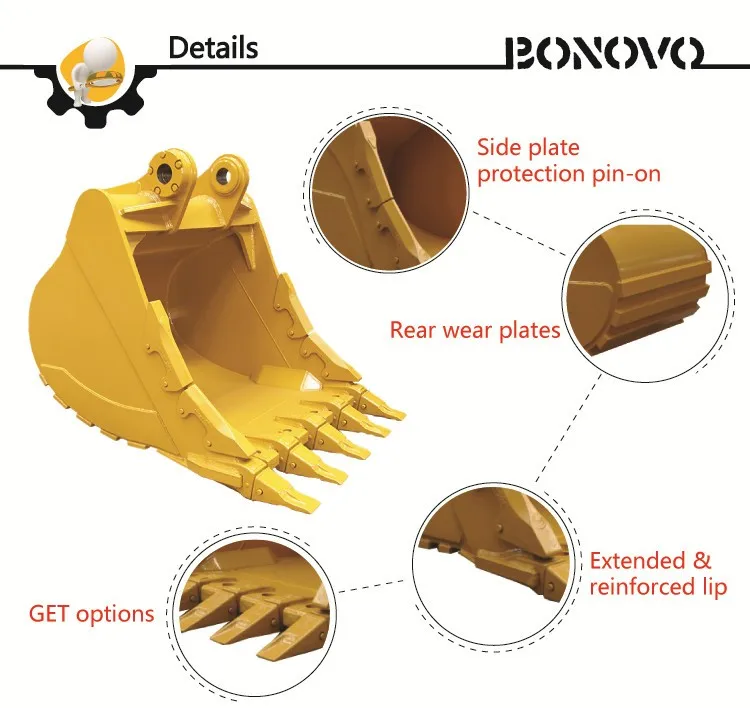 Customizable Iso Certified Excavator Bucket Dingging Bucket For Bobcat E10 Excavator General 1104