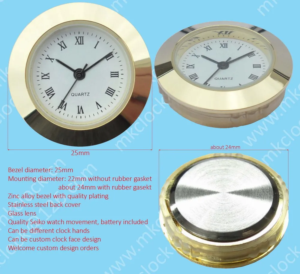 25mm Clock Insert Clock Fit Up Clock Insertion Watch Insert Watch Fit ...