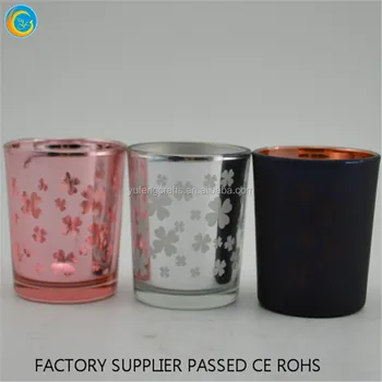 Or Rose Fleur Pots De Bougies En Verre Supports De Lumière De Thé Buy Pots De Bougie En Verrepots De Bougie En Verre De Fleur De Rosesupports De