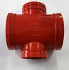 FM/UL /CE Approved Ductile Iron cast iron grooved equal cross/tee for fire protection
