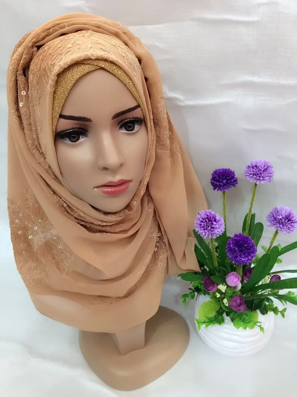 Best Selling Wholesale Chiffon Scarf Hijab Scarf Women Hijab Shimmer