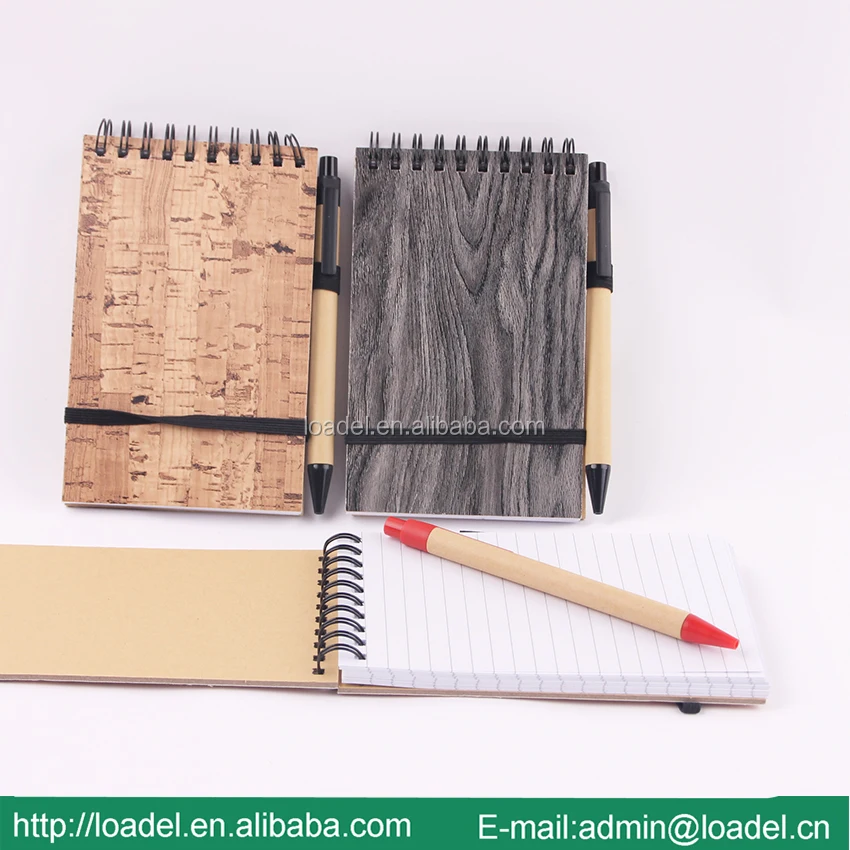 Recycled Spiral Notebook Custom Print Notebook Pen With Mini Notebook