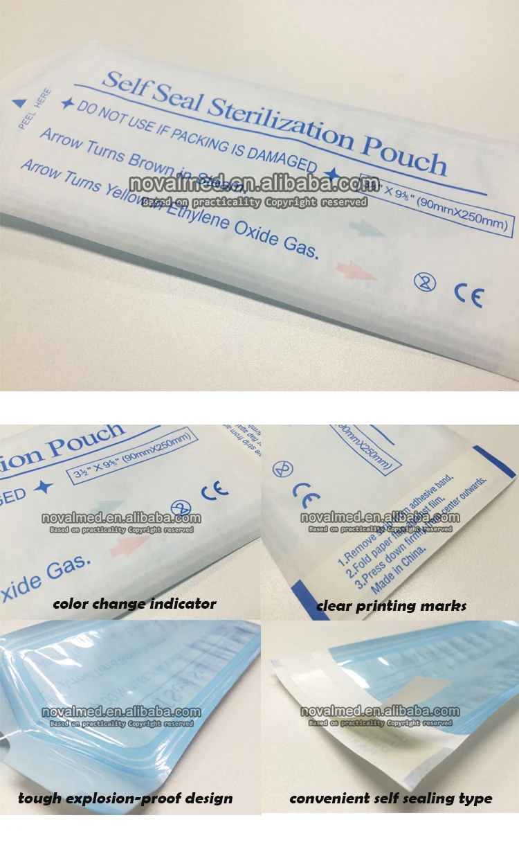 Hot Sales Nail Tools Use 90*190mm Sterilization Bag Sterilization Pouch