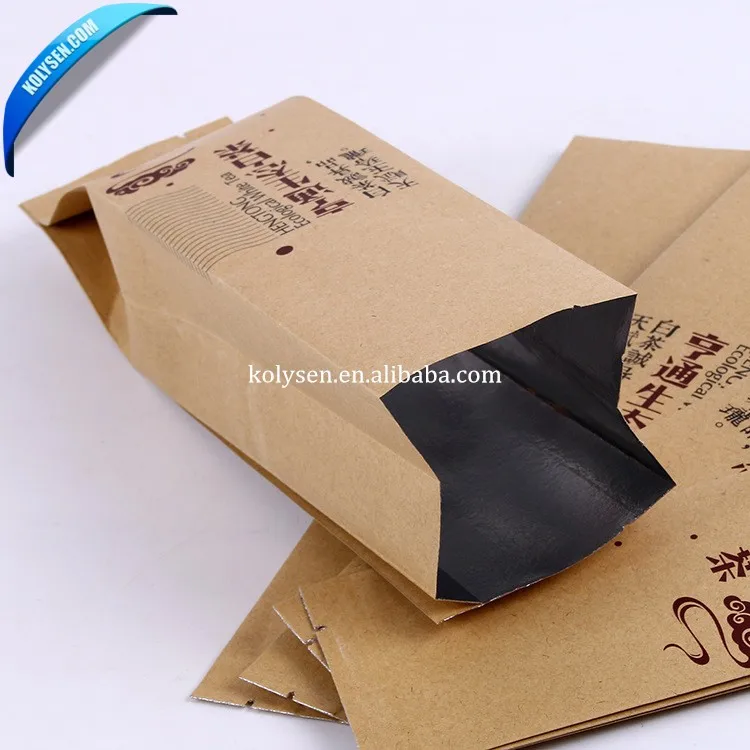Sealant kraft paper gusset bag for tea packaging