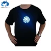 China Supplier Organic Cotton OEM &ODM Flashing Custom Logo Unisex Light Up El Led Panel for T Shirt