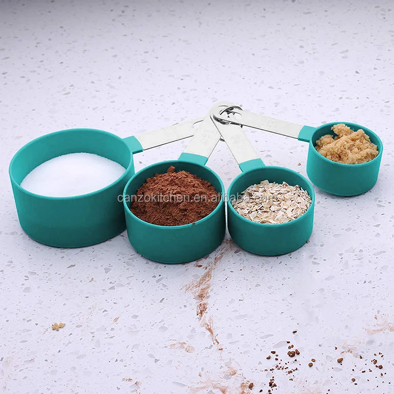 8pcs Baking Measuring Tools Stainless Steel Handle Measuring Cup And