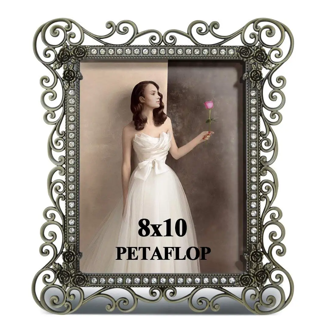 PETAFLOP 8x10 Vintage Picture Frame Hollow up Metal Frames for 8 by10 inch Photo