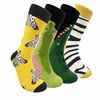 Wholesale Men's Fashionable Colorful Happy Fun Combed Cotton Socks