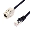 1m SSTP PIMF Double Fully Shielded RJ45 Ethernet Male to Female Cat6A Module Jack Extension Cable