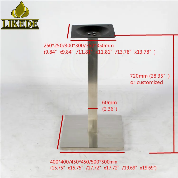 Hot Sale Stainless Steel Table Leg With Cheap Plastic Base Elegant Furniture Legs