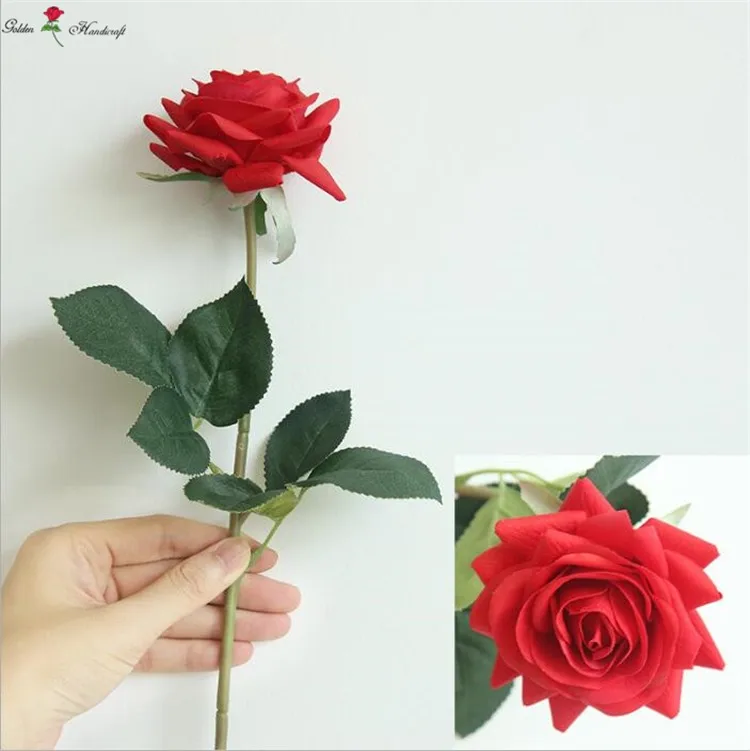 Hot Sale Latex Rose Single Artificial Flower Real Touch Rose Flower For ...