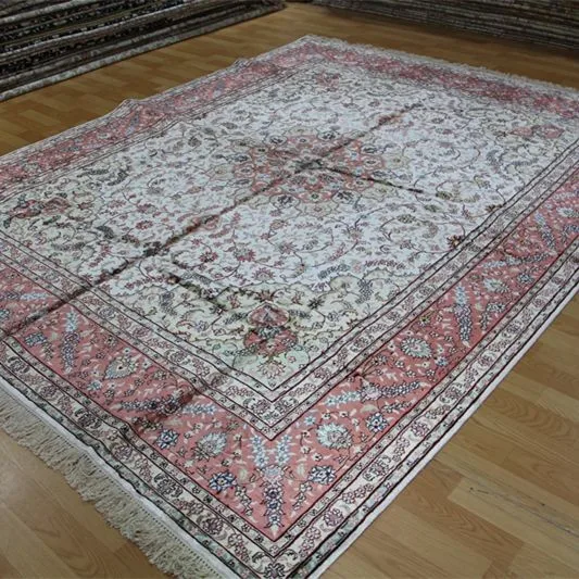 8x10ft rosa farbe seidenteppich vier jahreszeiten schlafzimmer ...