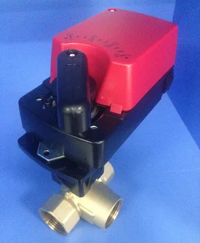 3 Way 0-10v 4-20ma Proportional Motorized Control Ball Valve For Centre 