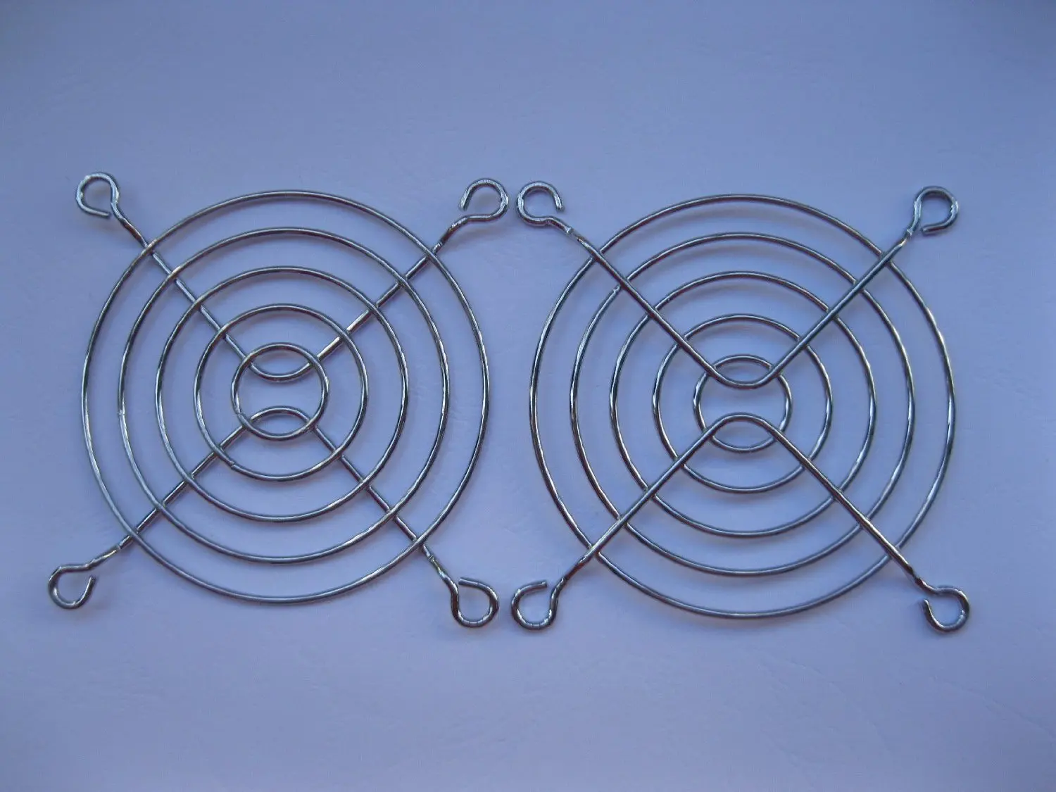 4 Pcs DC Fan Grill Protector Silver Metal Finger Guard Used for 80x80mm Fan 8cm