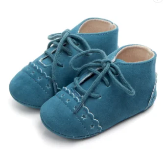 Hot Selling Handmade Anti-slip TPR Outsole PU Leather Baby Boy Shoes 2025 factory