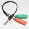 Factory Price 20CM Short 2 in 1 Spliter Stereo 3 Pin Male To Male Aux Audio Cable With 3.5MM Audio Cord