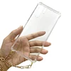 Transparent Anti-fall Hanging Neck Necklace shockproof Mobile Phone Case With Metal Chain For Samsung S8 S9 S10 Plus Pro