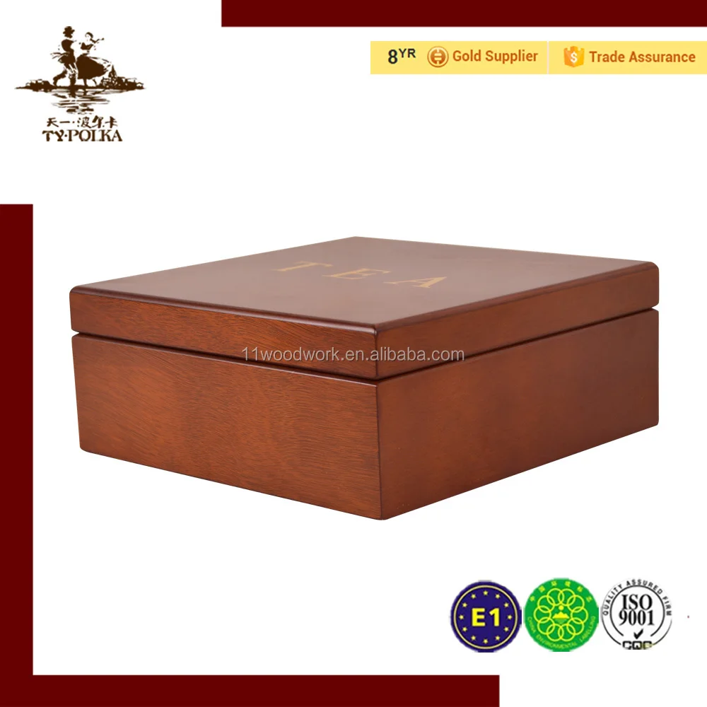 OEM Accept Lightweight Empty Nature Wood MDF Tea Box