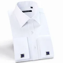 High Quality Mens Luxury French Cuff Button Dress Shirts 2015 New Arrival Peaked Collar Long Sleeve Slim Fit Casual Shirt Man