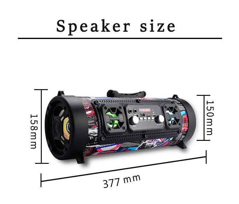 Hifi Portable wireless Speaker FM Radio Move KTV 3D Sound system Sound bar sub woofer portable column FM radio speaker - ANKUX.COM