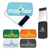 Giveaway own logo printed ABS plastic cheap rectangle compact pocket swivel design multi-function nail file compact mirror