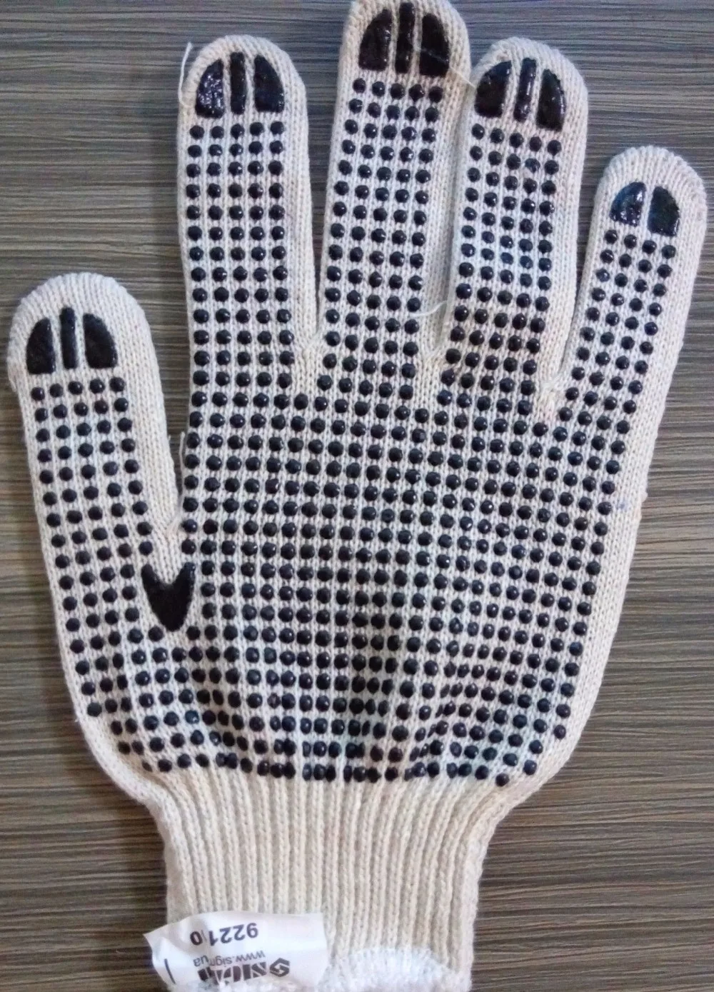 Pvc Latex Work Glove Yellow Glove Wholesale Cheap Pvc Doted Cotton