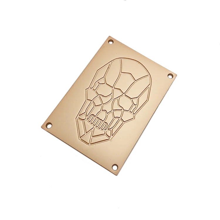 Quan zhou shi shi engraved logo custom metal labels tags plates for decoration