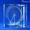 3D Laser Ferris Wheel Crystal Cube For cCgristmas Decoration