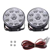 White 12V 9 LED DRL Round Daytime Running Light Car Tail Fog Day Driving Lamp for Truck Motorcycle Bike