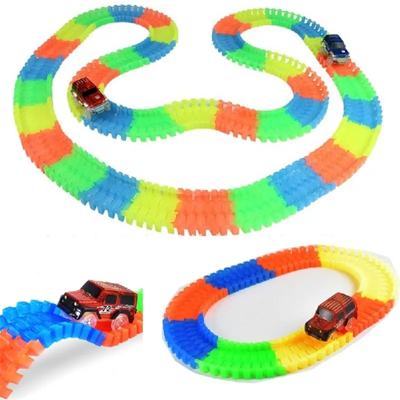 magic tracks glowing racetrack 165pcs