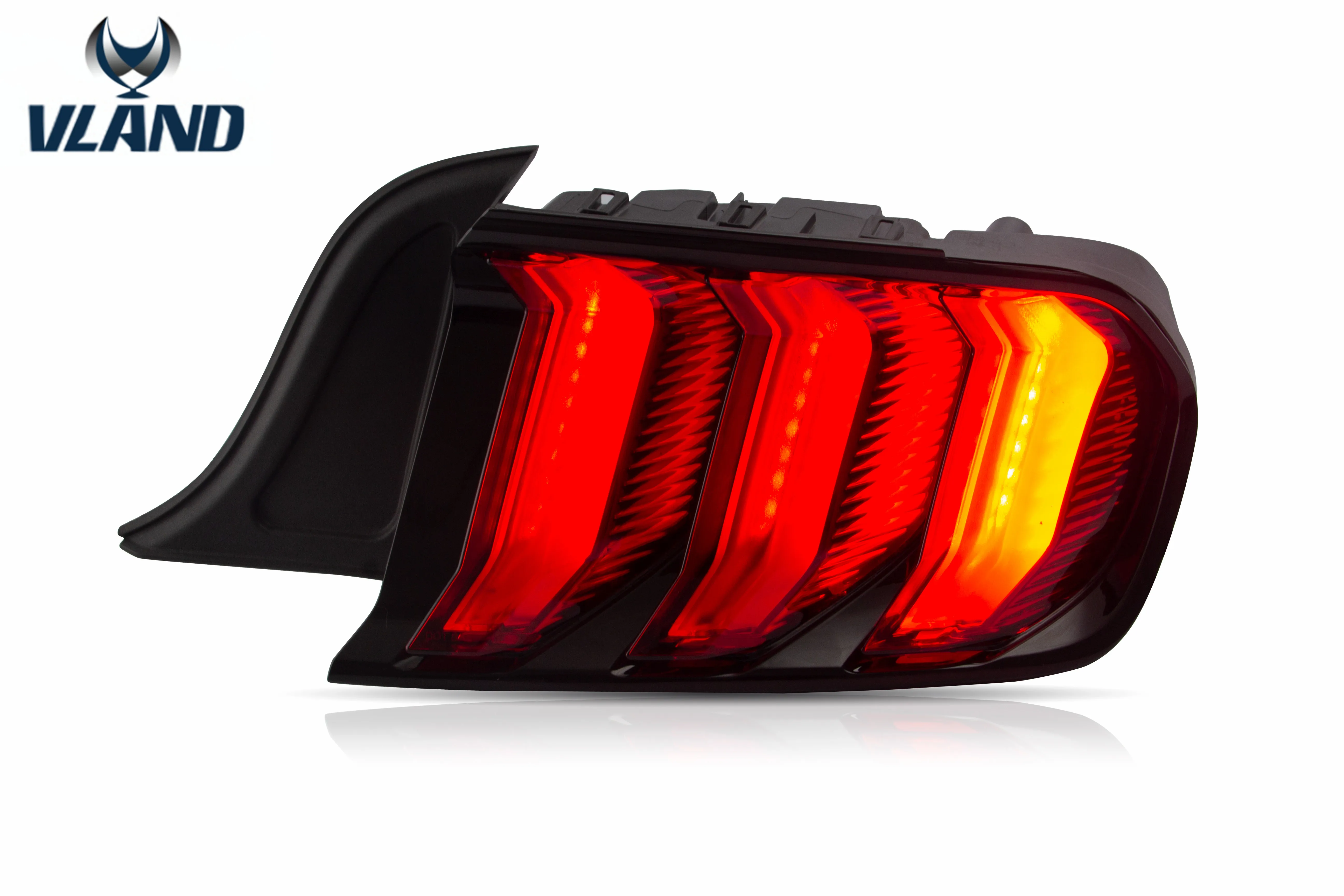 VLAND Manufacturer New Design FOR Mustang Taillights 2015 2016 2017 2018 2019 for US version LED Tail Light and Red Turn Signal